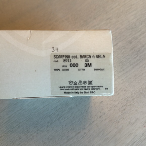 Story Loris Italy Infant Booties Shoes Blue White Sailboat 3 Months NIB - Picture 2 of 6